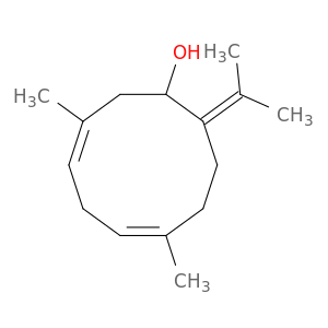3,6-Cyclodecadien-1-ol, 3,7-dimethyl-10-(1-methylethylidene)-