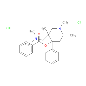 4-Piperidinol,5-[(dimethylamino)methyl]-1,2,5-trimethyl-4-phenyl-, 4-benzoate, hydrochloride(1:2)