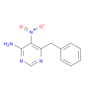 4-Pyrimidinamine, 5-nitro-6-(phenylmethyl)-
