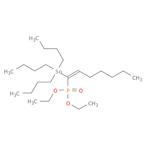 Phosphonic acid, [(1E)-1-(tributylstannyl)-1-heptenyl]-, diethyl ester