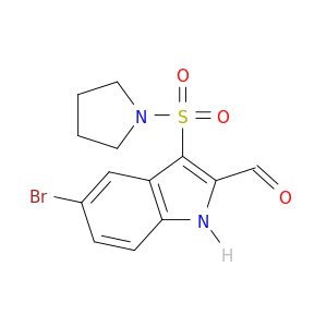 1H-Indole-2-carboxaldehyde, 5-bromo-3-(1-pyrrolidinylsulfonyl)-