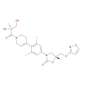 (5R)-3-[4-[1-[(2S)-2,3-二羟基-1-氧代丙基]-1,2,3,6-四氢-4-吡啶基]-3,5-二氟苯基]-5-[(3-异恶唑氧基)甲基]-2-恶唑烷酮
