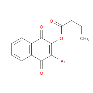 3-bromo-1,4-dioxo-1,4-dihydronaphthalen-2-yl butanoate