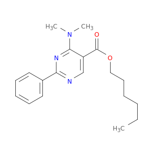 5-Pyrimidinecarboxylic acid, 4-(dimethylamino)-2-phenyl-, hexyl ester