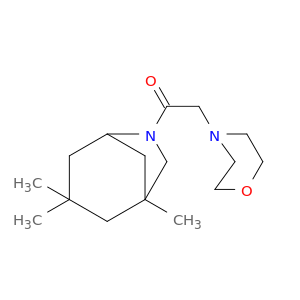 6-Azabicyclo[3.2.1]octane, 1,3,3-trimethyl-6-(4-morpholinylacetyl)-