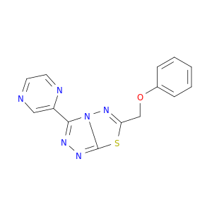 1,2,4-Triazolo[3,4-b][1,3,4]thiadiazole, 6-(phenoxymethyl)-3-pyrazinyl-