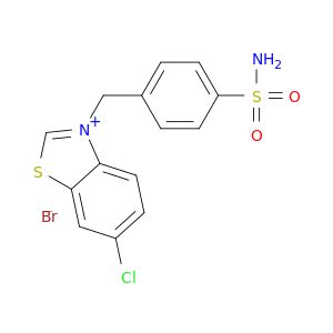 Benzothiazolium, 3-[[4-(aminosulfonyl)phenyl]methyl]-6-chloro-, bromide