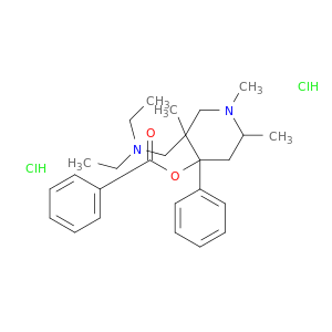 4-Piperidinol,5-[(diethylamino)methyl]-1,2,5-trimethyl-4-phenyl-, 4-benzoate, hydrochloride(1:2)