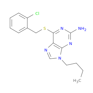 9-butyl-6-[(2-chlorobenzyl)sulfanyl]-9h-purin-2-amine