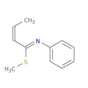 2-Butenimidothioic acid, N-phenyl-, methyl ester, (Z,E)-