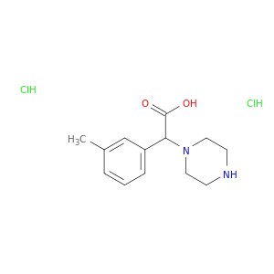 2-(3-methylphenyl)-2-(piperazin-1-yl)acetic acid dihydrochloride