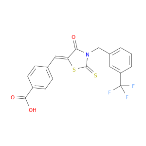 4-((4-氧代-2-硫代-3-(3-(三氟甲基)苄基)噻唑烷-5-亚基)甲基)苯甲酸