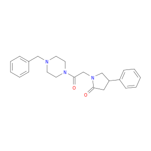 Piperazine, 1-[(2-oxo-4-phenyl-1-pyrrolidinyl)acetyl]-4-(phenylmethyl)-
