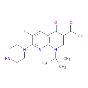 1,8-Naphthyridine-3-carboxylicacid, 1-(1,1-dimethylethyl)-6-fluoro-1,4-dihydro-4-oxo-7-(1-piperazinyl)-