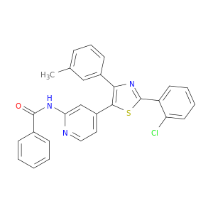 N-[4-[2-(2-CHLOROPHENYL)-4-(3-METHYLPHENYL)-1,3-THIAZOL-5-YL]-2-PYRIDYL]BENZAMIDE