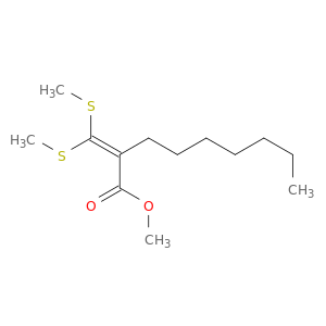 Nonanoic acid, 2-[bis(methylthio)methylene]-, methyl ester