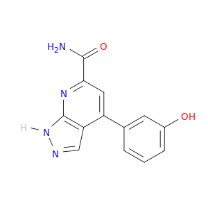1H-Pyrazolo[3,4-b]pyridine-6-carboxamide, 4-(3-hydroxyphenyl)-