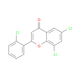 4H-1-Benzopyran-4-one, 6,8-dichloro-2-(2-chlorophenyl)-