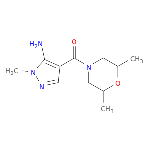 4-(2,6-Dimethylmorpholine-4-carbonyl)-1-methyl-1H-pyrazol-5-amine