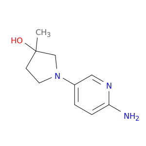 3-Pyrrolidinol, 1-(6-amino-3-pyridinyl)-3-methyl-
