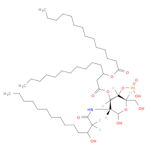 D-Glucose,2-deoxy-2-[(2,2-difluoro-3-hydroxy-1-oxotetradecyl)amino]-, 4-(dihydrogenphosphate) 3-[3-[(1-oxotetradecyl)oxy]tetradecanoate], [2(R),3(R)]- (9CI)