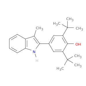 Phenol, 2,6-bis(1,1-dimethylethyl)-4-(3-methyl-1H-indol-2-yl)-