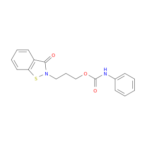 PHENYLCARBAMIC ACID 3-(3-OXO-1,2-BENZISOTHIAZOL-2(3H)-YL)PROPYL ESTER