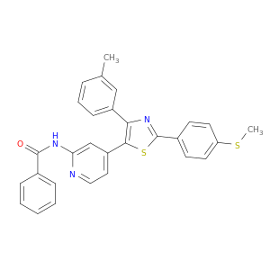N-[4-[4-(3-METHYLPHENYL)-2-(4-METHYLTHIOPHENYL)-1,3-THIAZOL-5-YL]-2-PYRIDYL]BENZAMIDE