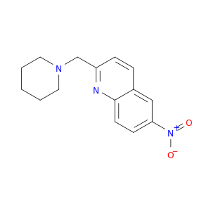 Quinoline, 6-nitro-2-(1-piperidinylmethyl)-