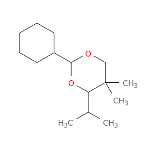 1,3-Dioxane, 2-cyclohexyl-5,5-dimethyl-4-(1-methylethyl)-