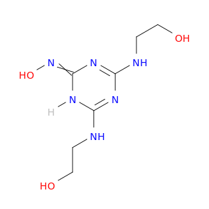 1,3,5-Triazin-2(1H)-one, 4,6-bis[(2-hydroxyethyl)amino]-, oxime