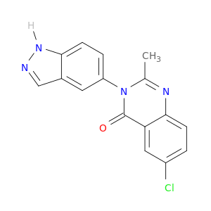 4(3H)-Quinazolinone, 6-chloro-3-(1H-indazol-5-yl)-2-methyl-