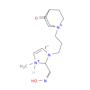 3-Oxo-1-(3-(2-hydroxyiminomethyl-3-methyl-1-imidazolio)propyl)quinuclidinium diiodide