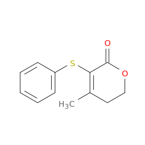 2H-Pyran-2-one, 5,6-dihydro-4-methyl-3-(phenylthio)-