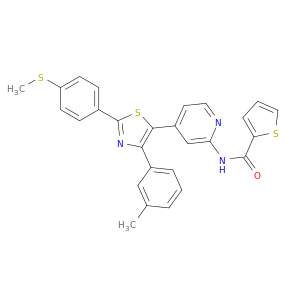 N-[4-[4-(3-METHYLPHENYL)-2-(4-METHYLTHIOPHENYL)-1,3-THIAZOL-5-YL]-2-PYRIDYL]-2-THIOPHENCARBOXAMIDE