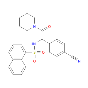 Piperidine, 1-[(4-cyanophenyl)[(1-naphthalenylsulfonyl)amino]acetyl]-
