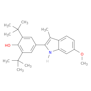 Phenol, 2,6-bis(1,1-dimethylethyl)-4-(6-methoxy-3-methyl-1H-indol-2-yl)-