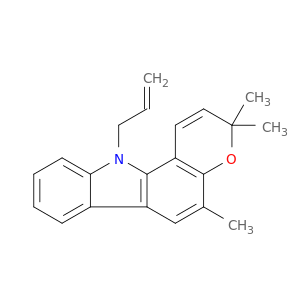 Pyrano[3,2-a]carbazole, 3,11-dihydro-3,3,5-trimethyl-11-(2-propenyl)-