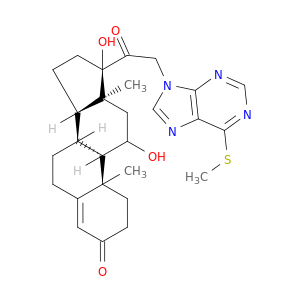 Pregn-4-ene-3,20-dione,11,17-dihydroxy-21-[6-(methylthio)-9H-purin-9-yl]-, (11b)-