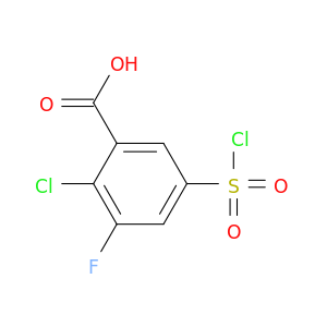 2-Chloro-5-(chlorosulfonyl)-3-fluorobenzoic Acid
