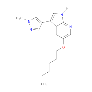1H-Pyrrolo[2,3-b]pyridine, 5-(hexyloxy)-3-(1-methyl-1H-pyrazol-4-yl)-