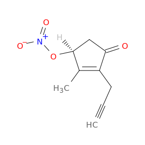 2-Cyclopenten-1-one, 3-methyl-4-(nitrooxy)-2-(2-propynyl)-, (S)-