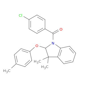 (4-Chlorophenyl)(3,3-dimethyl-2-(p-tolyloxy)indolin-1-yl)methanone