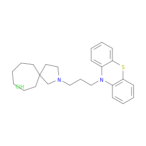 10-(3-(2-AZASPIRO(4.6)UNDEC-2-YL)PROPYL)PHENOTHIAZINE, HYDROCHLORIDE