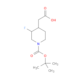 2-(1-(tert-Butoxycarbonyl)-3-fluoropiperidin-4-yl)acetic acid