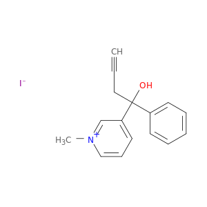 Pyridinium, 3-(1-hydroxy-1-phenyl-3-butynyl)-1-methyl-, iodide