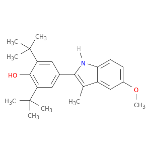 Phenol, 2,6-bis(1,1-dimethylethyl)-4-(5-methoxy-3-methyl-1H-indol-2-yl)-