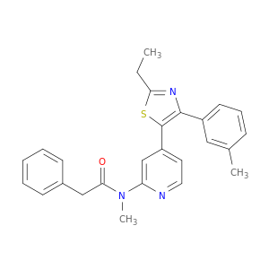N-[4-[2-ETHYL-4-(3-METHYLPHENYL)-1,3-THIAZOL-5-YL]-2-PYRIDYL]-N-METHYLPHENYLACETAMIDE