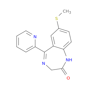 2H-1,4-Benzodiazepin-2-one, 1,3-dihydro-7-(methylthio)-5-(2-pyridinyl)-