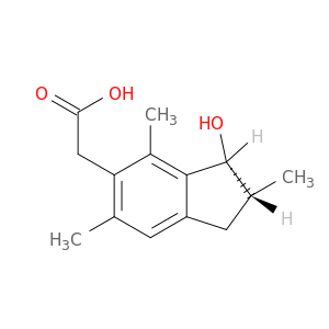 1H-Indene-5-acetic acid, 2,3-dihydro-3-hydroxy-2,4,6-trimethyl-, cis-